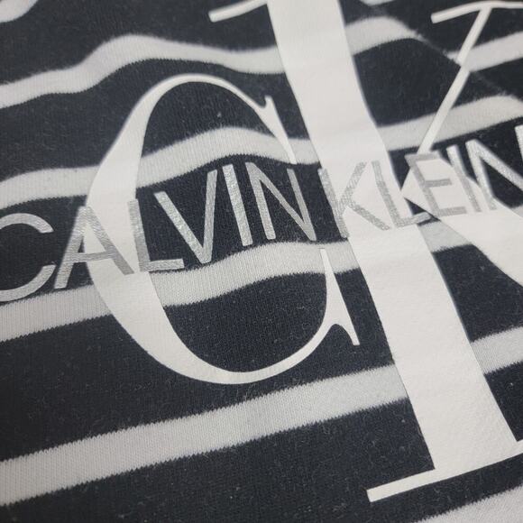 Calvin Klein Top Boxy Striped Crop XXL Black and White 481 - Picture 4 of 8